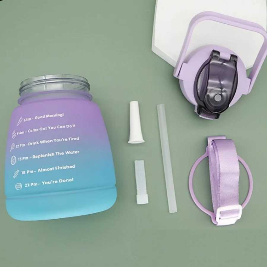 1 pc Cup Sports Kettle Straw Cup Matte Pot Cup J250923