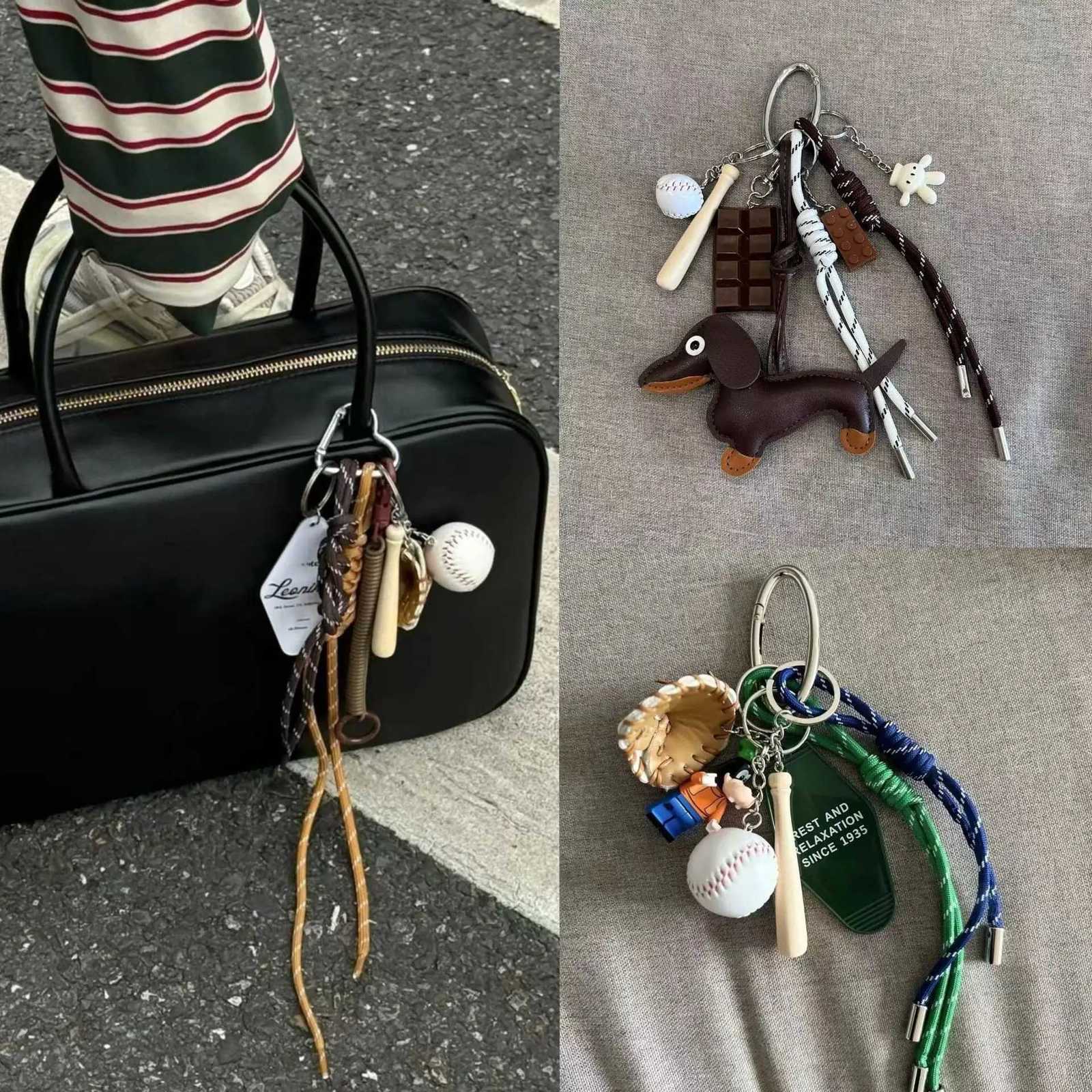 Bags Pendant HandBags Parts Accessories Rope Charm Keychain Cartoon Pattern Accessories D250923