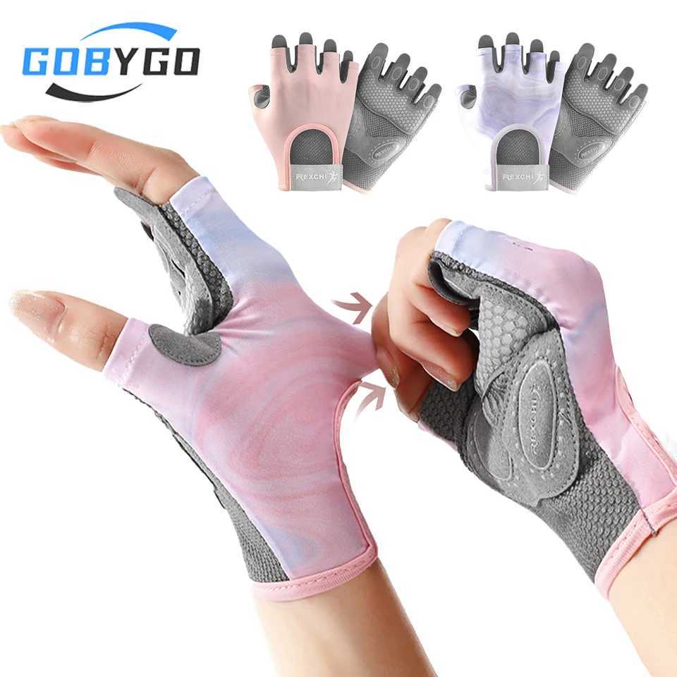 GOBYGO 1Pair HalfFinger Fitness Gloves Cycling Sports Weightlifting Workout Gloves Antislip Dumbbell Training Wrist Guard J250922