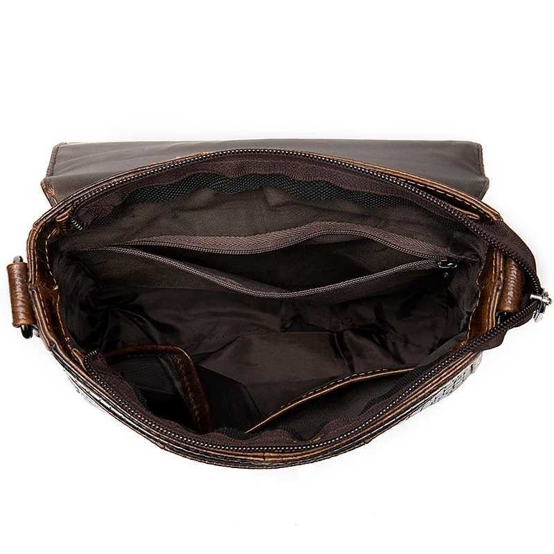 WESTAL mens shoulder bag vintage messenger bag men genuine leather bolsos male crossbody bags cocrodile design mens bags small J251025