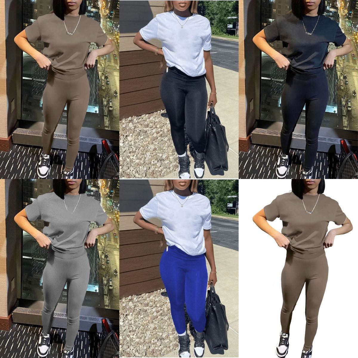 Women's Tracksuits Letters Printed Two Piece Pants Matching Suit 2025 Summer Fashion Joggers Sets