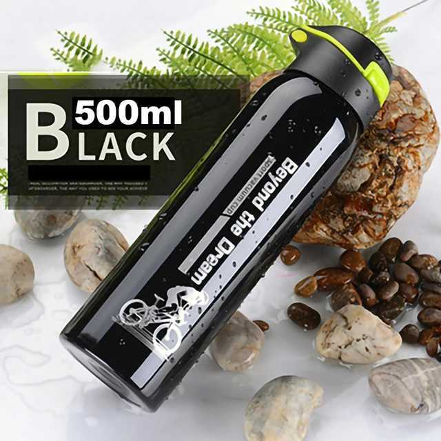500ML Bicycle Water Bottle Vacuum Stainless Steel Cycling Water Bottle Double Walled Simple Thermo Mug Insulated With Straw J250923