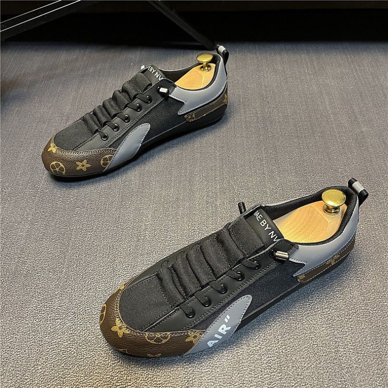 Designer shoes free shipping Trendy new low cut printed casual shoes for men versatile vintage board shoes