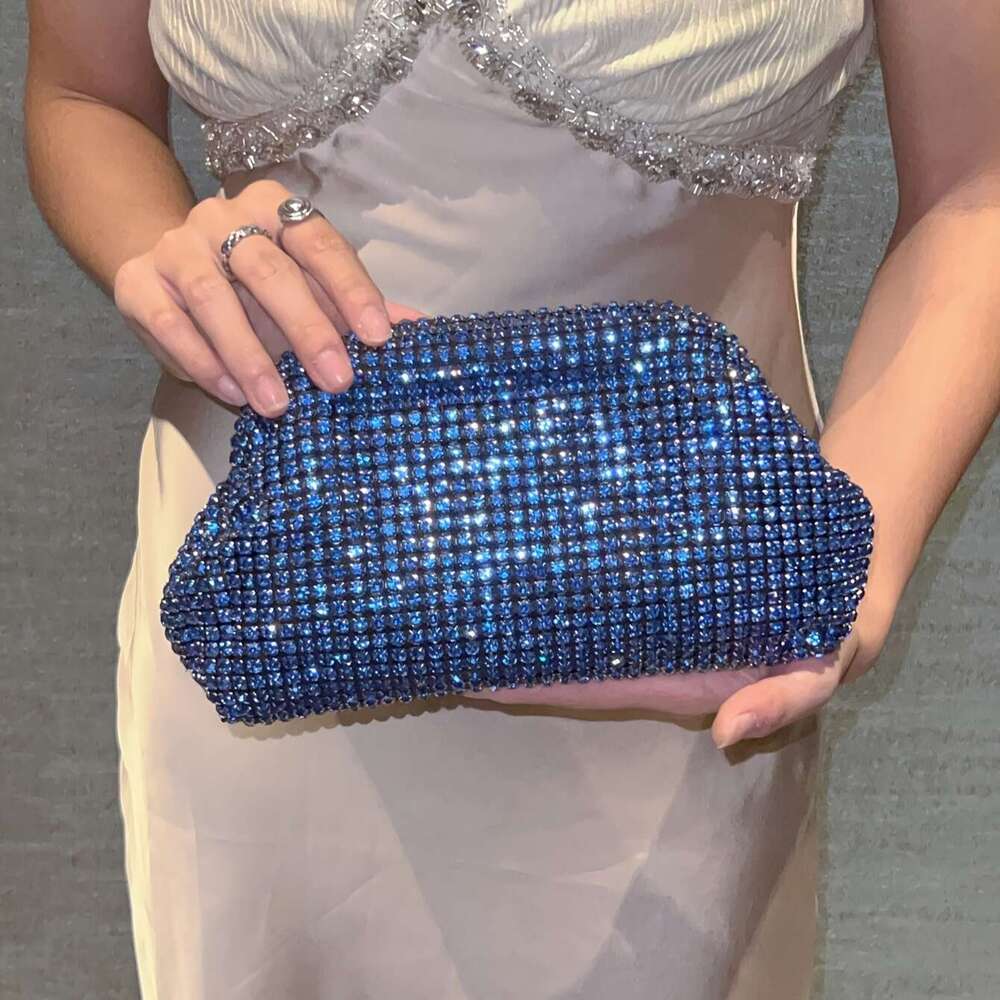 Designer Clutch Bag with Rhinestone & Acrylic - Crossbody Bag for Women, Ideal for Parties, Weddings, Formal Events