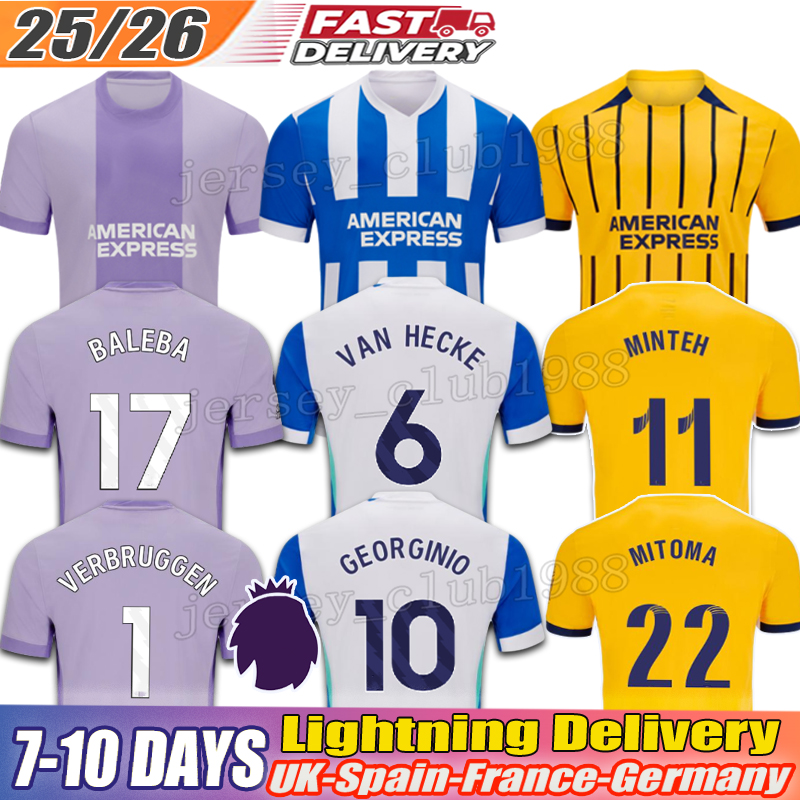 MITOMA football jersey GRUDA Georginio soccer jersey van Hecke Minteh Baleba Verbruggen HINSHELWOOD football shirt Brighton 25 26 kids kits
