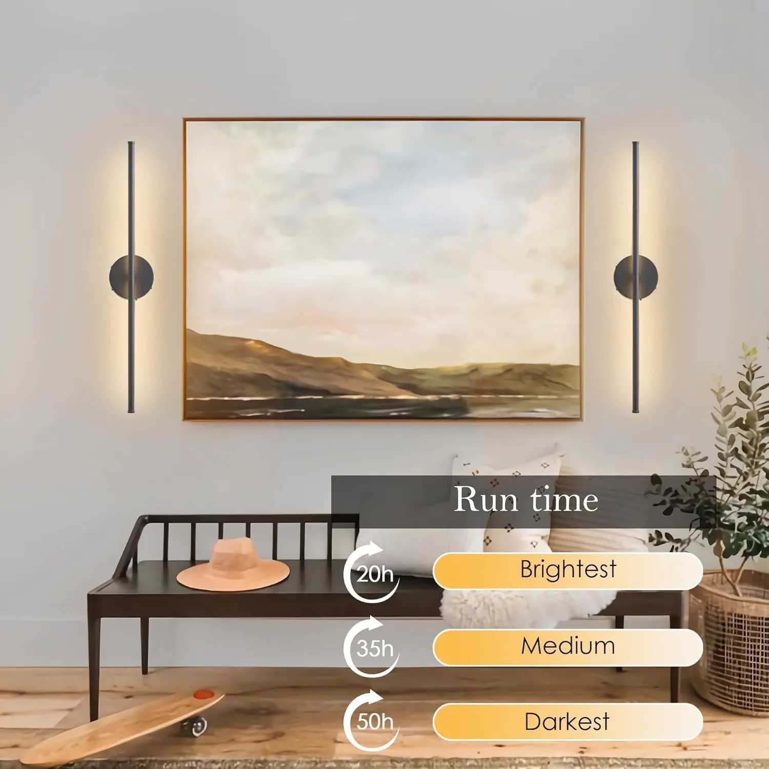 Golden Battery Operated Wall Lamp Bedside Aisle Corridorlight Wall Lamp LED for Corridor Lighting with Remote Control C251124