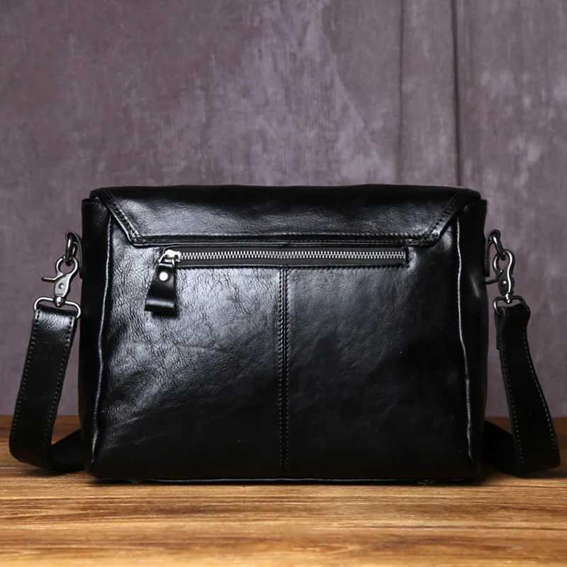 JLFGPJ High Quality Genuine Leather Mens Shoulder Bag With Top Layer Cowhide Horizontal Zipper And Simple Crossbody Bag J251025