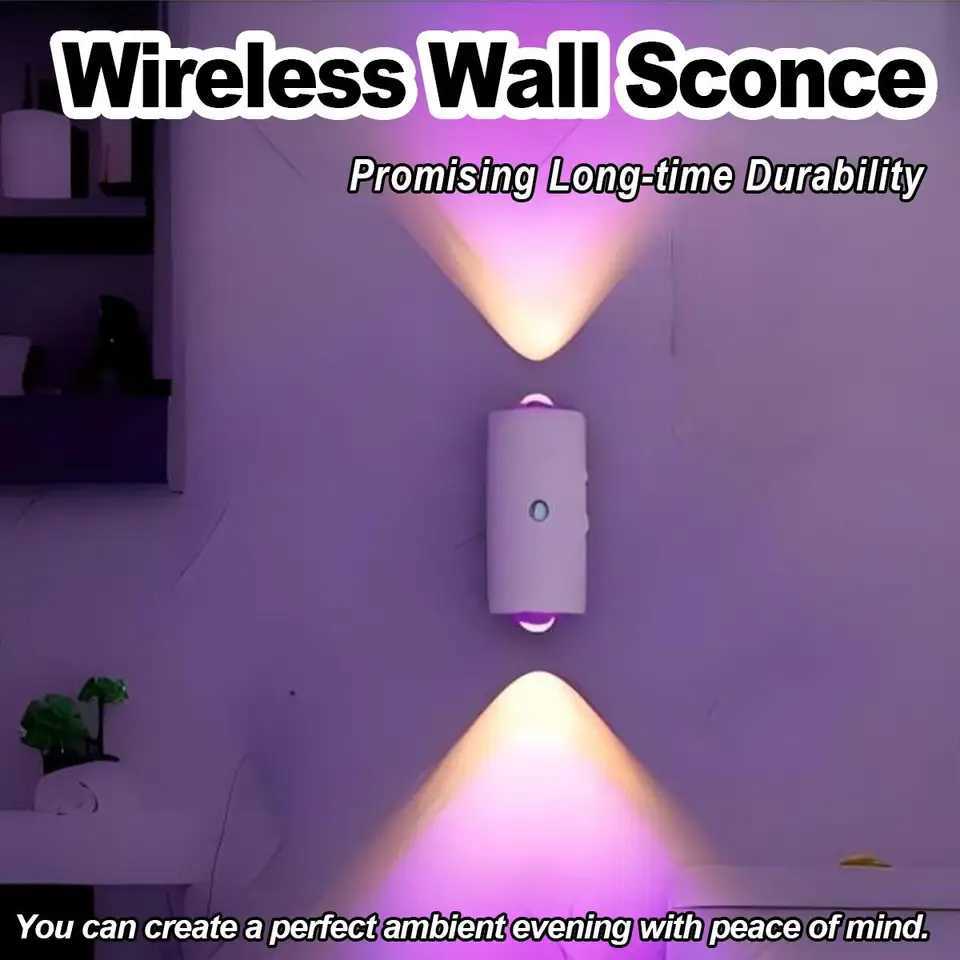 Motion Sensor Wall Lamp Gradient Ambient Night Light In Intelligent Human Lamps Interior Body Led Sensing Dimmable Door Charging C251124