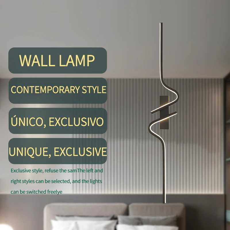 Modern Led Wall Lamp Minimalist Bedroom Bedside Wall Sconce Led Lights for Living Room TV Sofa Home Decor Background Wall Lamp C251124