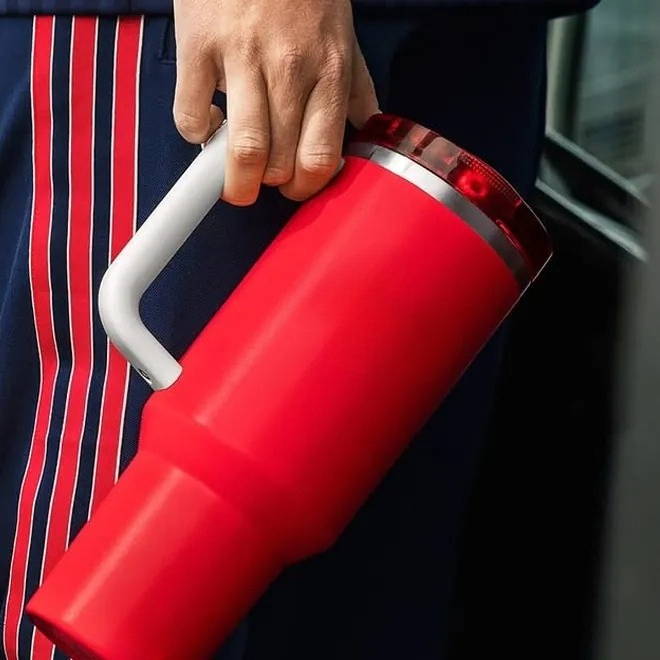 40 oz Stainless Steel Vacuum Insulated Tumbler with Straw Lid Travel Coffee Thermos Cup for Car Office Home