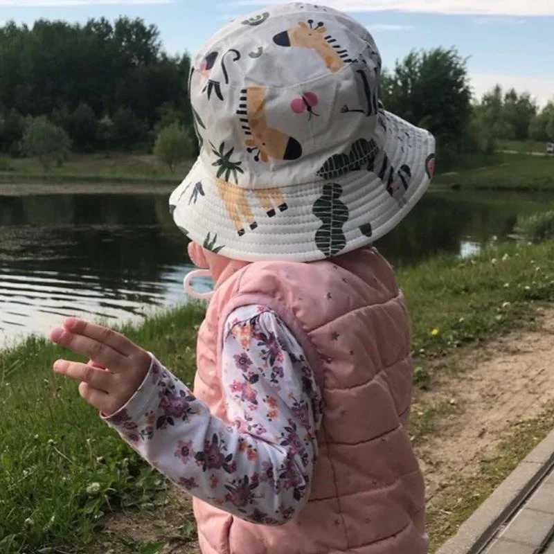 Summer Panama Baby Girls Hat Autumn Cartoon Boys Fisherman Hat Baby Sun Hat Outdoor UV Bucket Hat for Kids Toddler Bonnets Z251029