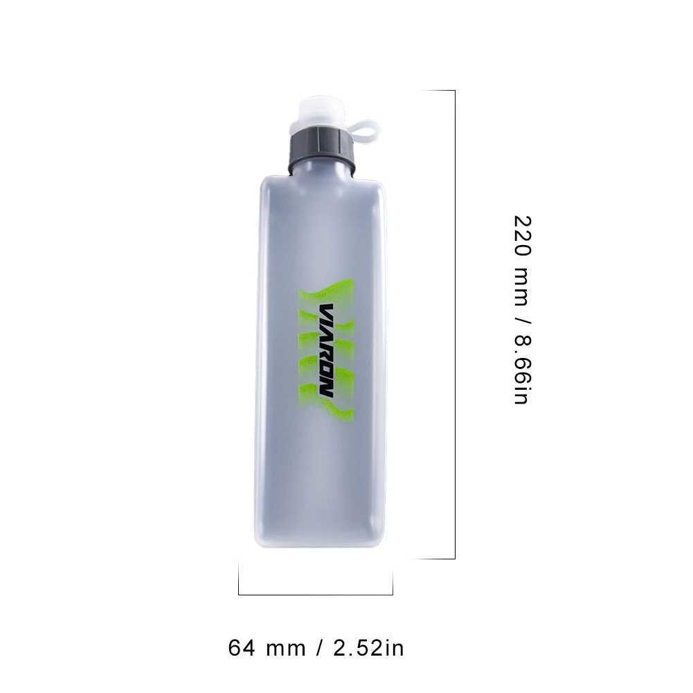 350ml Fitness Water Bottles Flat Kettle Portable Water Bag with Dust Cover Marathon Outdoor Drinkware J250923