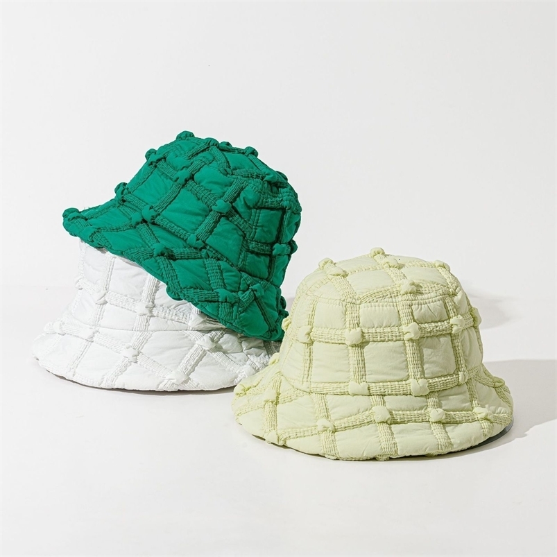 Wide Brim Hats Bucket Hats Padded Solid Color Bucket Hat Women's Autumn and Winter Thickened Warm Hat Niche Simple Basin Hat 230824