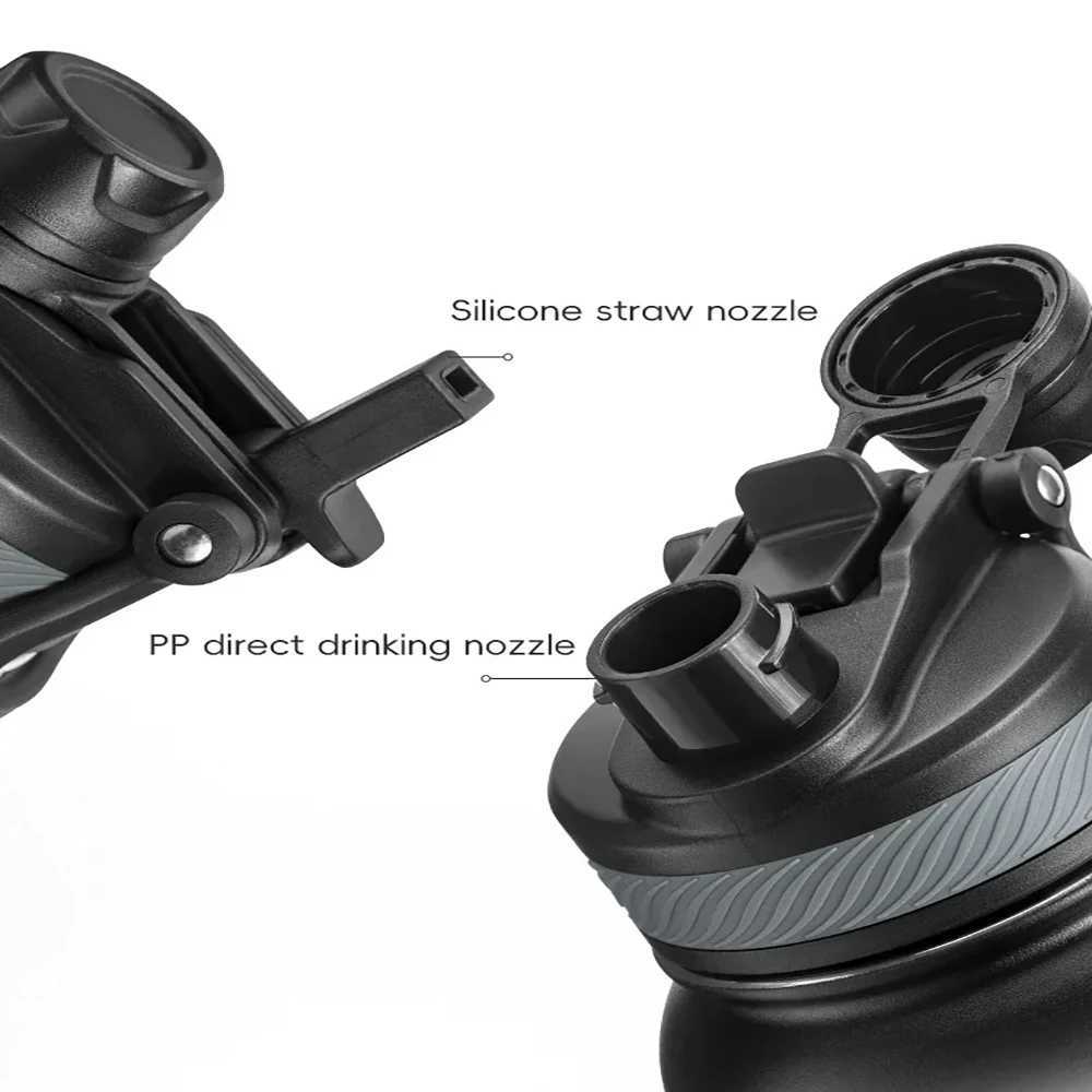 ROCKBROS 1L Thermal Water Bottle Sports Water Bottle Non Slip 304 Stainless Steel Cold And Hot Thermo Cup Cycling Hiking Equip J250923