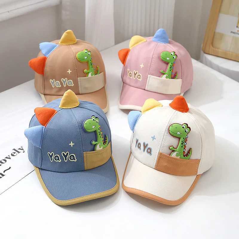 Baby Baseball Cap Cartoon Dinosaur Sun Hat Dinosaur Duck Tongue Cap Spring and Summer Outdoor Adjustable Sun Hat 2025 New Z251029