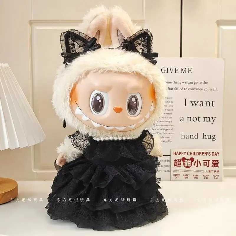 38cm Labubu Clothing Enamel Plush Doll Clothing Replacement Black Dress Wedding Dress Replacement Shoes Accessories Gifts X250923