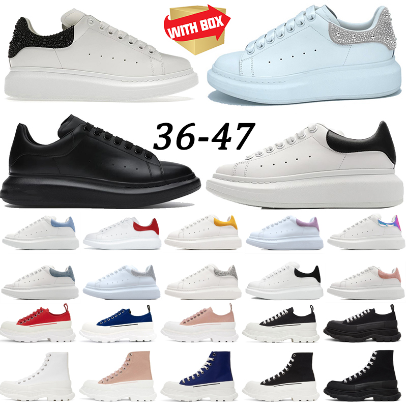 with box Designer Woman man shoe Leather Lace Up Men Fashion Platform Sneakers White Black mens womens Luxury Casual Shoes size 36-47