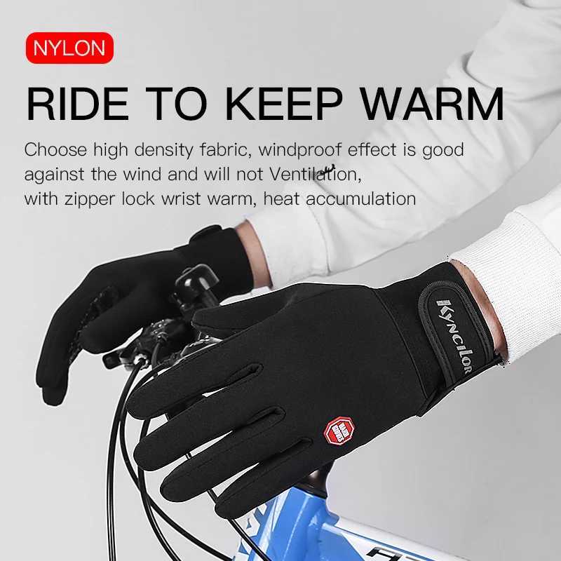 Winter Cycling Gloves Women Men Warm Bike Mitten Full Finger Waterproof Touchscreen Bicycle Mitts For Cold Weather Sports Riding J250922