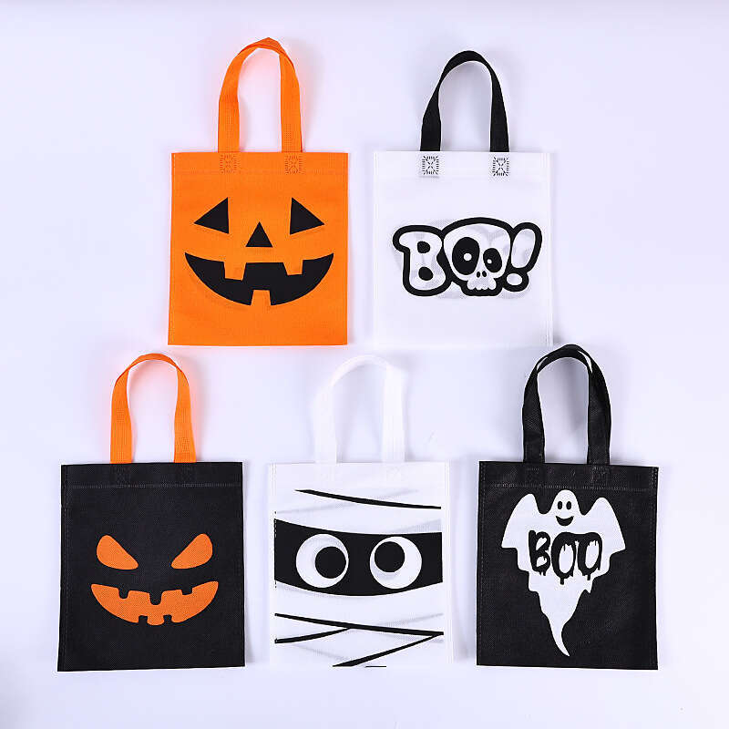 Halloween Mini Non-Woven Trick or Treat Candy Party Gift Tote Ghost Festival Shopping Bag