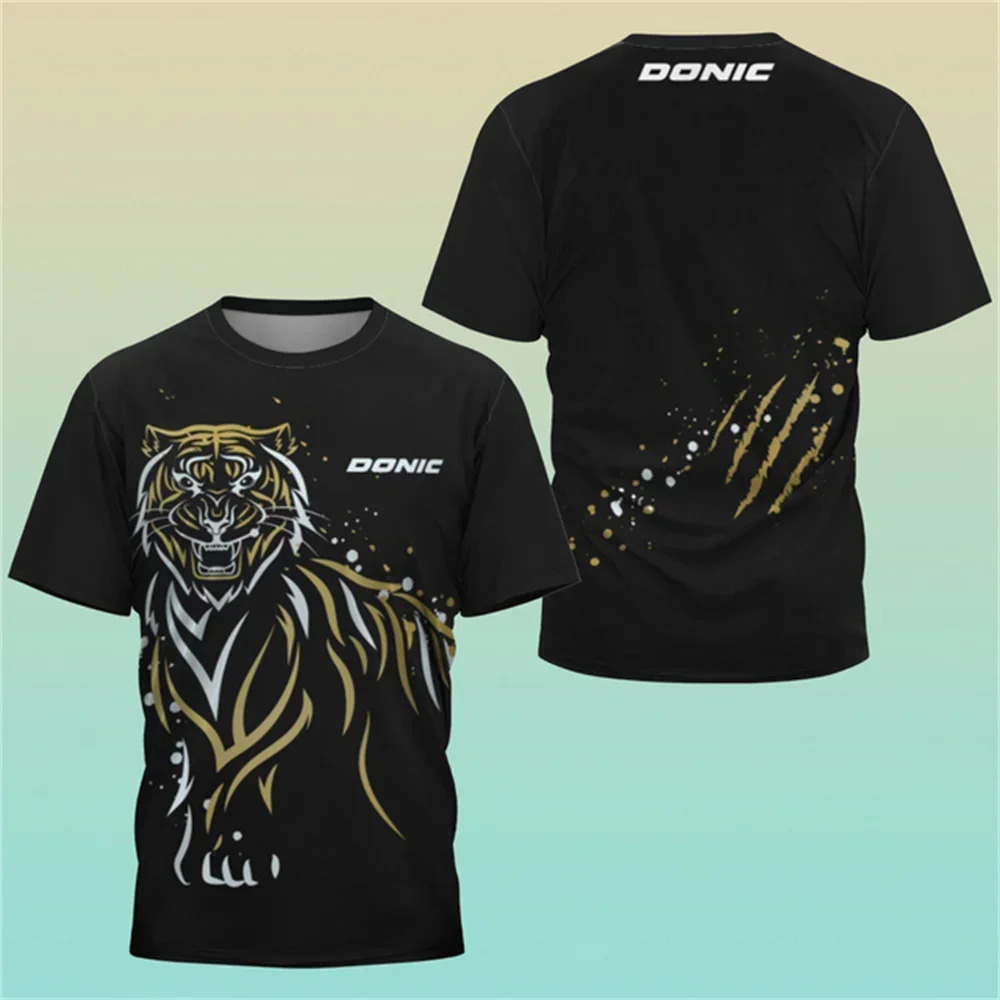 3D Printing Boutique Table Tennis Shirt Training Tshirt Sweat Absorption Comfortable Top Badminton Sport Round Neck O N 250922