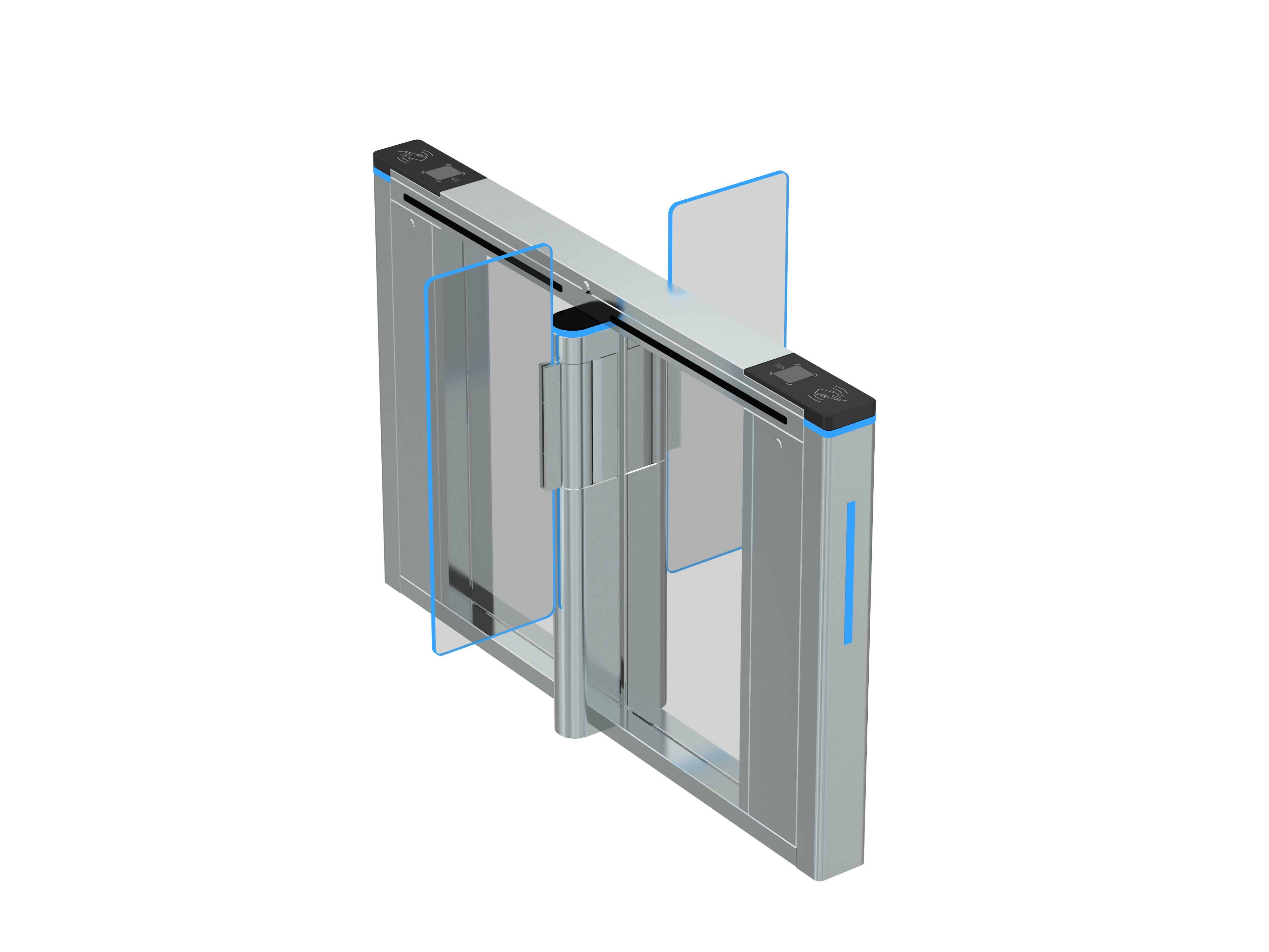 Intelligent Pedestrian Access Gate - Brushless Motor Optional, Anti-Crossing & Anti-Climb, Fast Passage Speed Gate for Public Areas-NO02