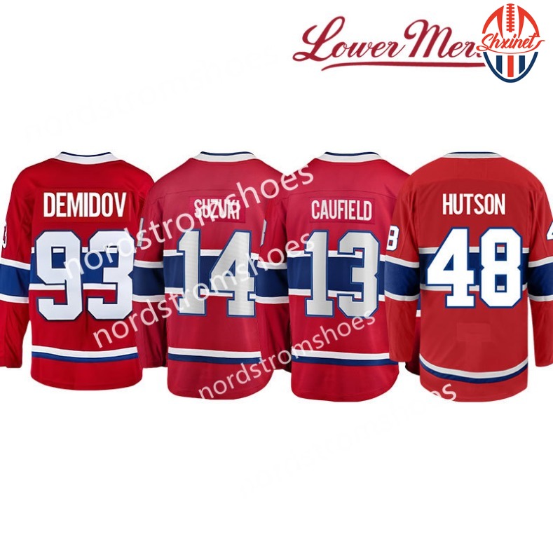 outdoorgearlab 2025 New Top Stitched Ice Hockey Jerseys Montreal 93 Demidov 13 Caufield 48 Lane Hutson 14 Suzuki Wholesale Jerseys