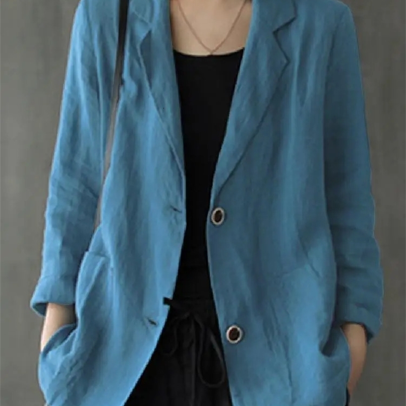 Elegant Solid Blazer Women Autumn Overcoats ZANZEA Casual Long Sleeve Single Button Coats Female Lapel Outwears Oversized 240826