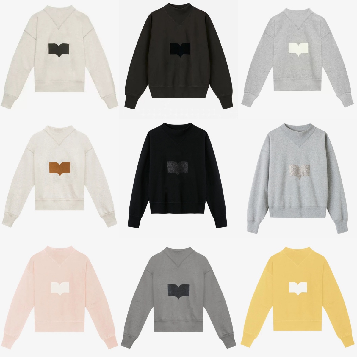 25ss mockneck printed fleece sweatshirts women designer cotton jumper fashion warm pullover sweaters hoodies
