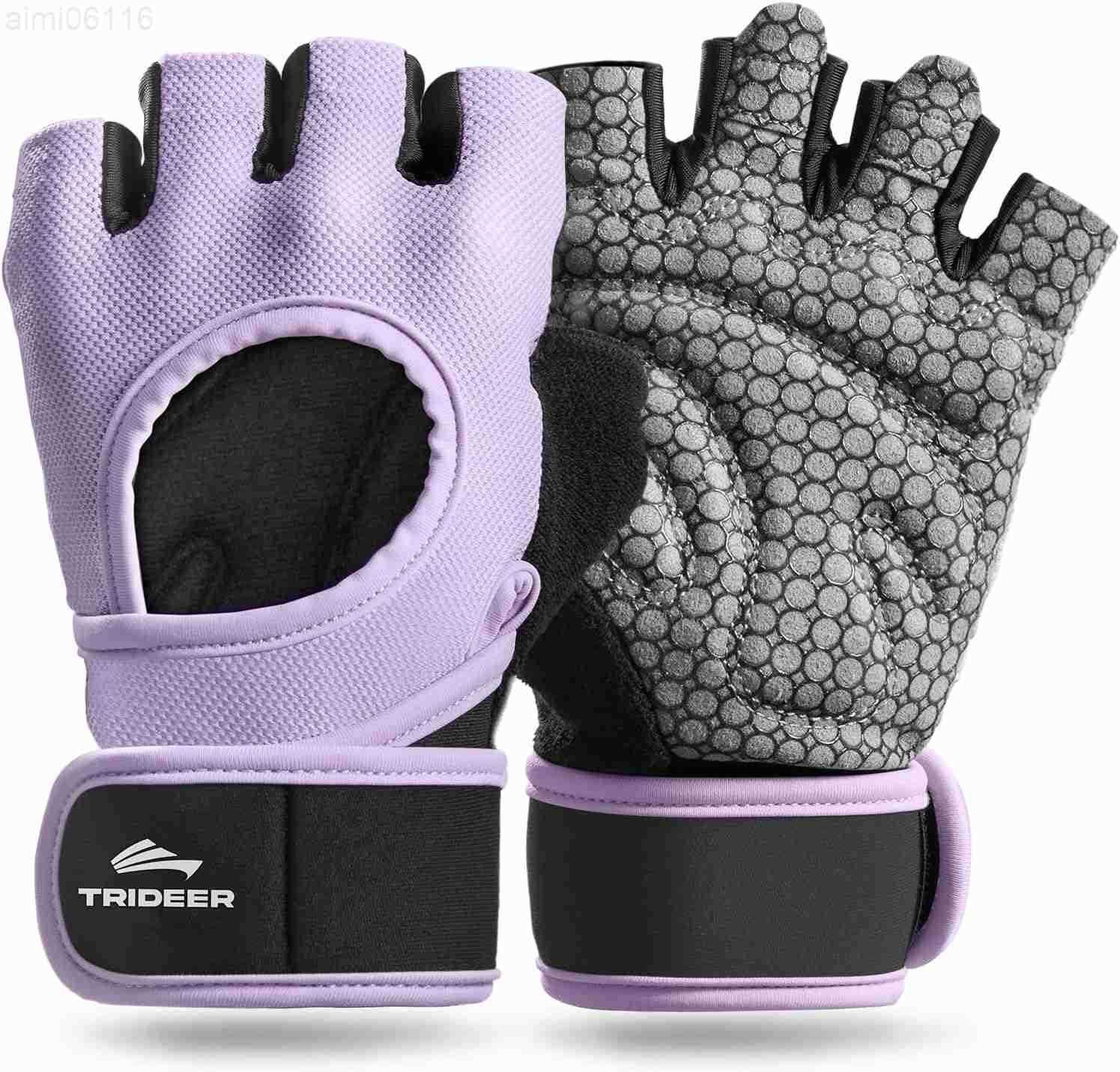 Trideer Weight Lifting Gloves for Women Men with Wrist Support Workout Gloves Women Full Palm Protection for Gym Training Fitness Weightlifting Pull U