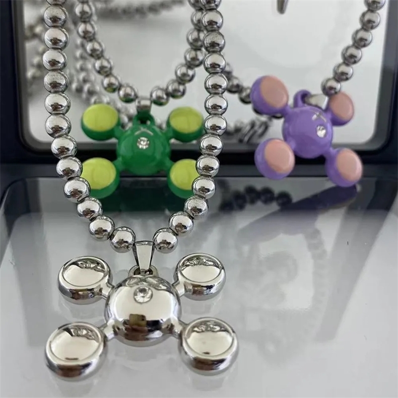 Quad Ball Pendant Hip Hop Style Stainless Steel Jewelry Mens and Womens Fashion Personality Necklace Collection Wholesale 250121bj