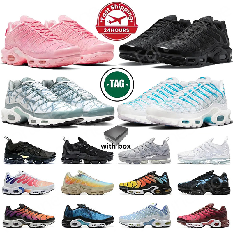 Designer Running Shoes Tnss Men Women Tn Plus 3 Triple White Black Sky Blue Gradient Dusk tns Plus Tennis Breathable Mens Trainers outdoor Sports Sneakers Size 36-47