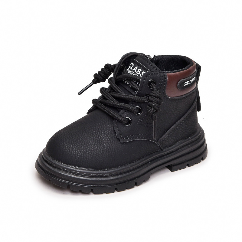 Childrens Fashion British Style Short Boots Boys Side Zipper Martin Boots Toddler Single Boots Little Yellow Boots Girls Shoes Trendy 250819
