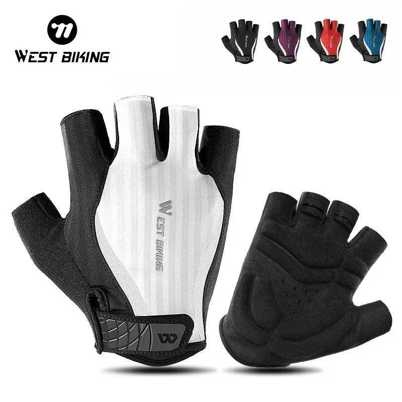 WEST BIKING Summer MTB Gloves ShockAbsorbing Half Finger Road Bike Cycling Gloves Anti Slip 5 Colors Unisex Cooling Sport Gear J250922