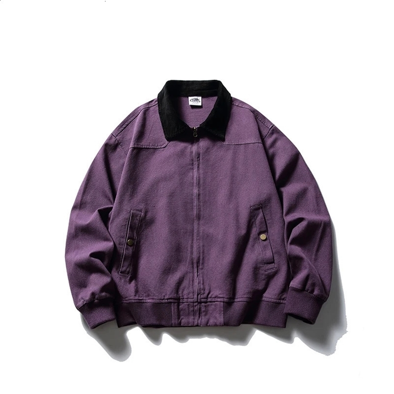 American Vintage Autumn Unisex Jacket Men Streetwear Loose Casual Cargo Bomber Jacket Cityboy Spring Coat Couple Outerwear 240819