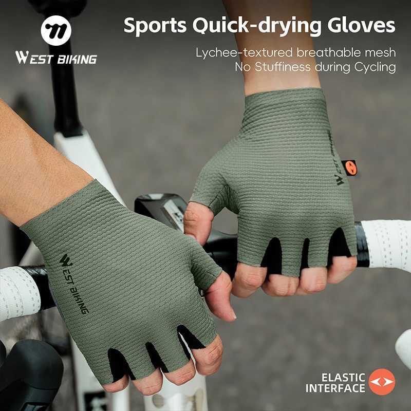 WEST BIKING Cycling Gloves Half Finger Summer Nonslip Shockproof Bike Gloves Men And Women Outdoor Sports Gel Bicycle Gloves J250922
