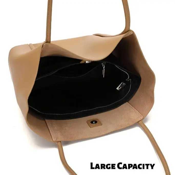 Genuine Leather Womens Tote Bag Summer Handbag Large Capacity Cowhide Shoulder Bag Work Commute Womens Large Capacity J251025