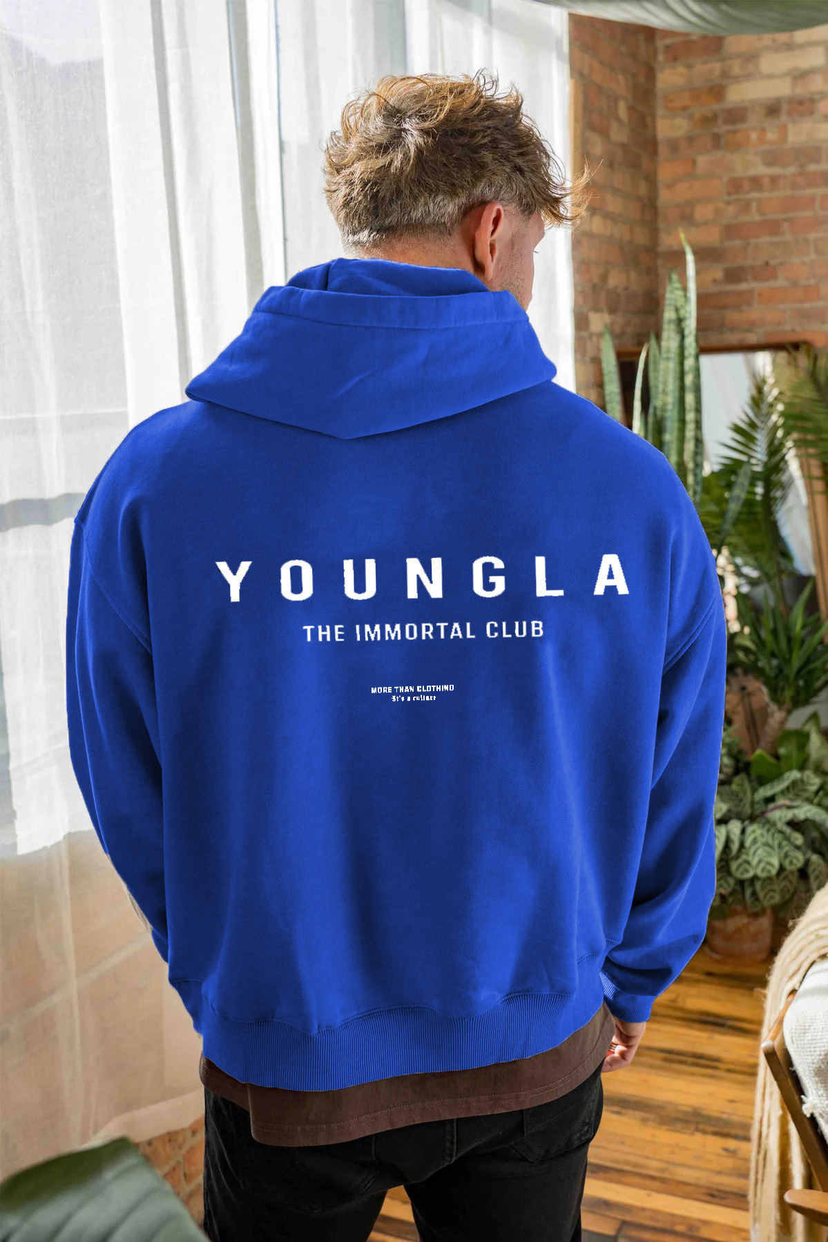 YOUNG LA Men's Hoodies Designer Hoodies Extra Large Hoodie Double Layer Composite Fabric Printed Coat Sports Fitness Sweater