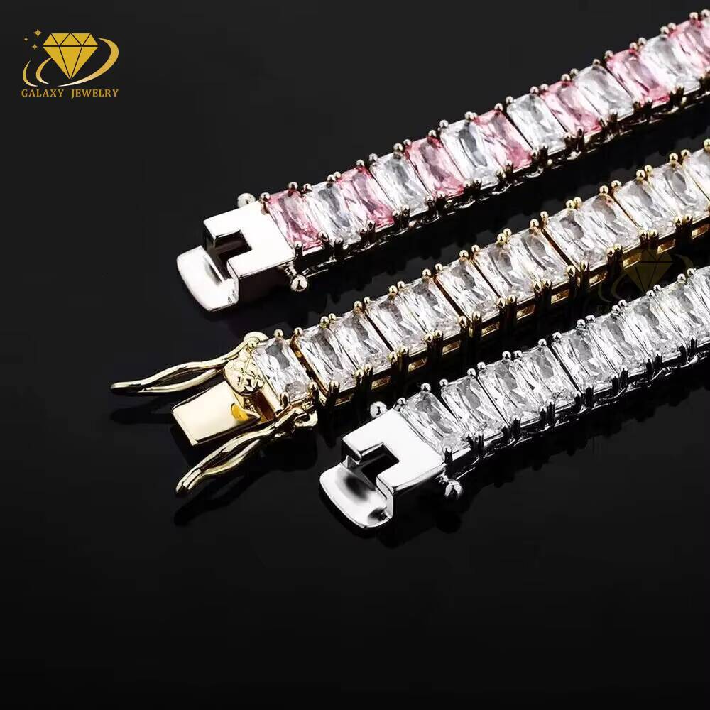 Wholesale Solitaire Baguette Pass Diamond Tester Iced Out Certified Moissanite Jewelry Tennis Chain Bracelet Necklace