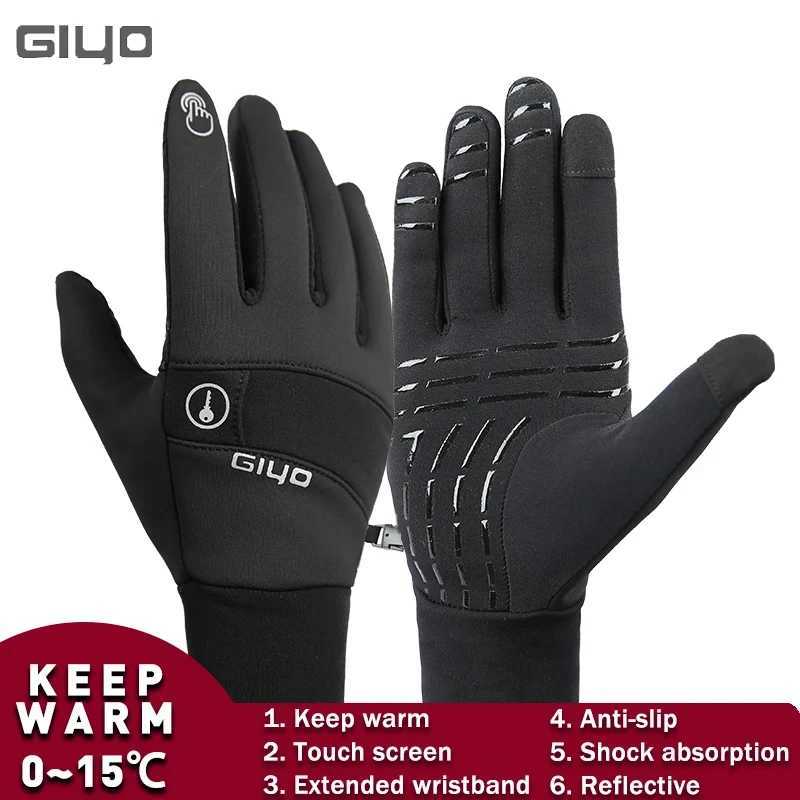 GIYO Winter Cycling Gloves Men Women Touch Screen Antislip Windproof Thermal Gloves Bicycle Outdoor Sports Full Finger Mittens J250922