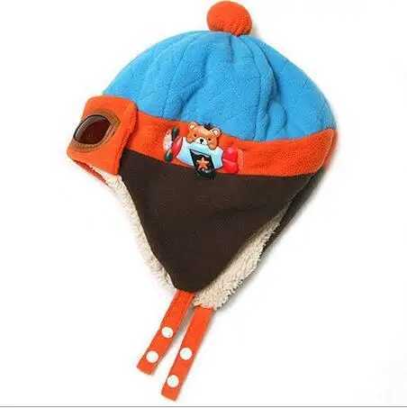 Winter Flight Crochet Baby Hat Cap Children Infant Toddlers Ear Beanie Girls Boys Fleece Clothes Accessory Kids Z251029