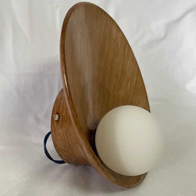 Chinese Style White Brown Shell Wall Lamp Japanese Creative LED Lighting Homestay Bedroom Corridor Resin Wallmounted Sconces C251124