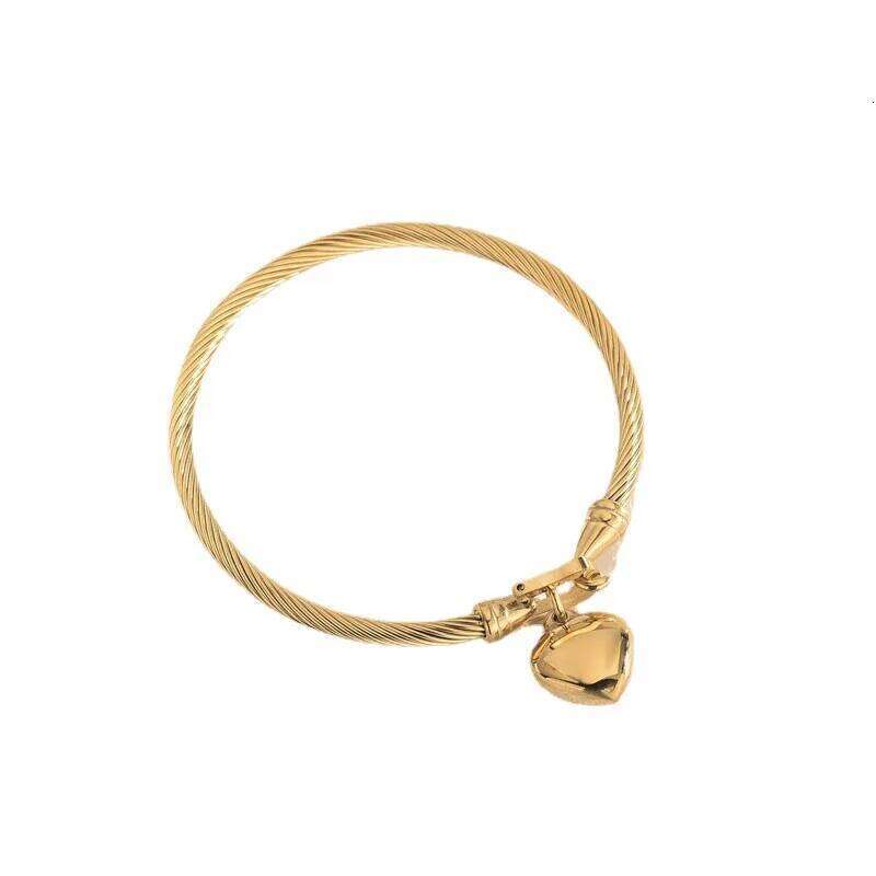 Bracelet Designer Luxury jewelry Charm Bangle for women Stainless Steel plated with 18K gold or silver men Heart Pendant high quality Festival Vacatio