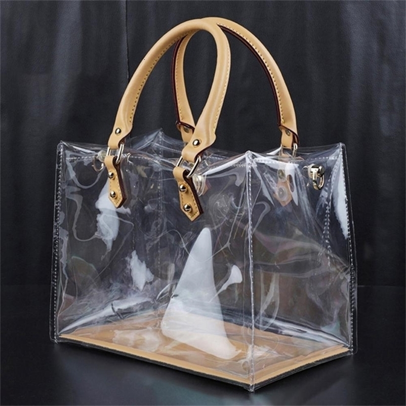Clear DIY Tote Bag Handbag Making Kit Waterproof PVC Transparent Handmade Tote Bag Summer Beach Pouch Craft Accessories Tool Set 250103bj