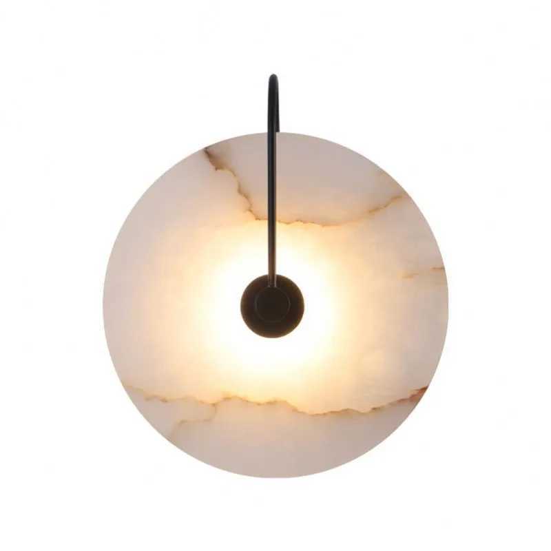 Bedroom bedside study decorative Circle Wall Light Indoor Corridor Living Room Hotel Background Modern Art stone led Wall Lamp C251124