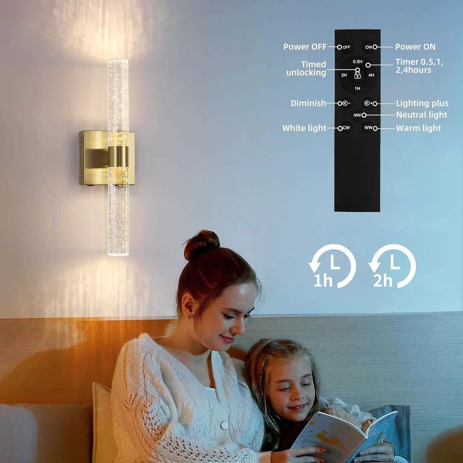 Nordic Luxury Wall Lamp Rechargeable LED Acrylic Modern Sconce for Bedroom Living Room Decor C251124