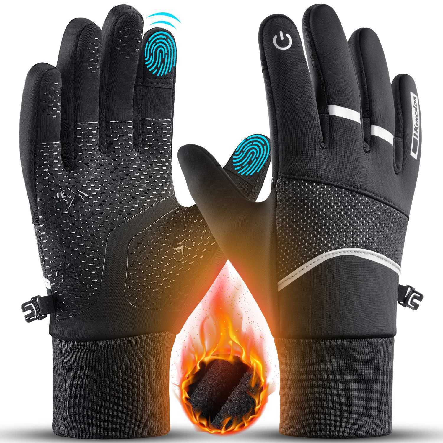 Winter gloves mens and womens warm running gloves touch screen protector warm glove pad suitable for driving cycling and J250922