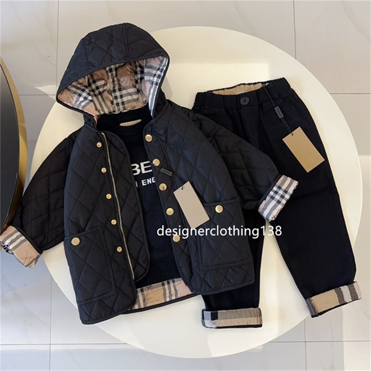 Kids Designer Clothes: Cozy Children's Outfit Set - Warm Coat, Soft Sweater & Durable Pants, Perfect for Active Play A35