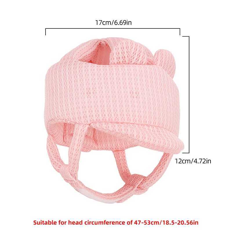 1pcs Cartoon Bear Anti collision Hat Baby Safety Hat Summer 3D Mesh Anti fall Hat Baby Anti fall Hat Learning Walking Hat Breath Z251029