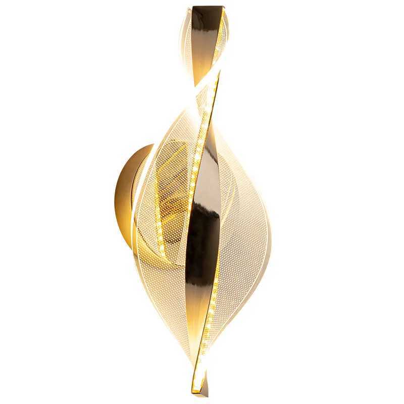 Modern Gold Iron Wall Lamp with Simple Creative Acrylic Lamp Shade Luxury Small LED Wall Light for Living Room Bedroom Bed C251124