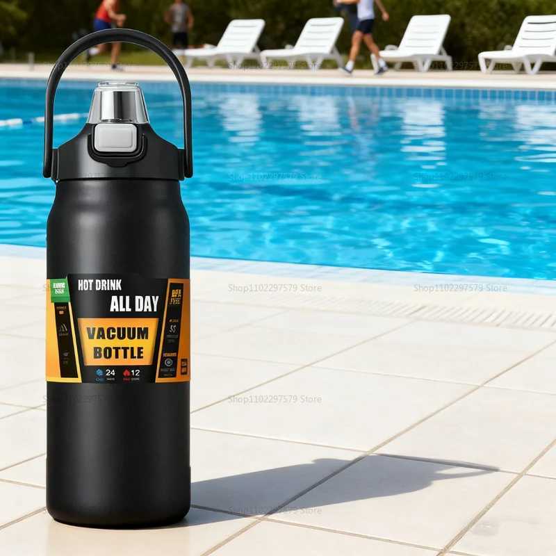 New doubledrink portable thermos insulating pot large capacity outdoor sports kettle 304 stainless steel insulating water cup J250923